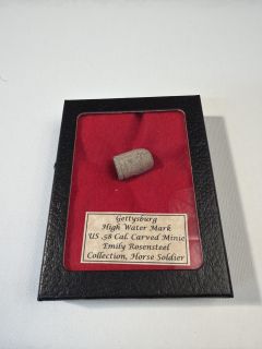 Gettysburg bullet in hard case