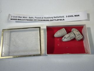 Lot of 3 Vicksburg Battlefield bullets