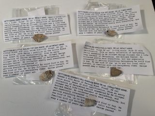 Lot of 5 Gettysburg Bullets
