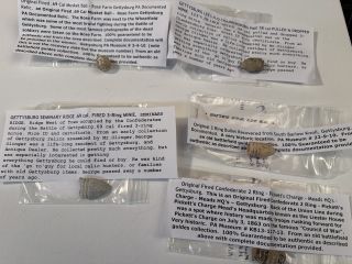 Lot of 5 Gettysburg Bullets