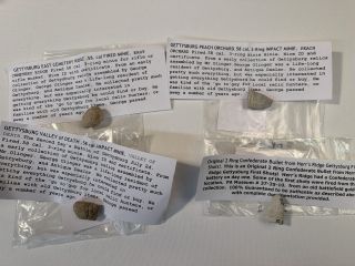Lot of 4 Gettysburg Bullets