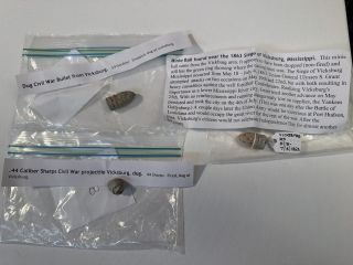 Lot of 3 Vicksburg Bullets