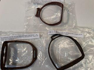 Lot of 3 Civil War Stirrups