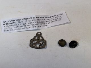 Suspender Buckle and coin buttons