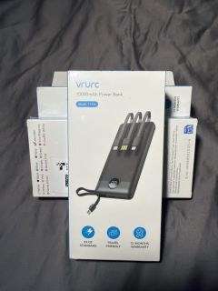 (4x) VRURC 10000mAh Power Bank Model T1116 - Black Lot of four